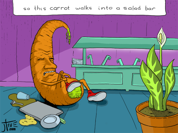 so this carrot walks into a salad bar